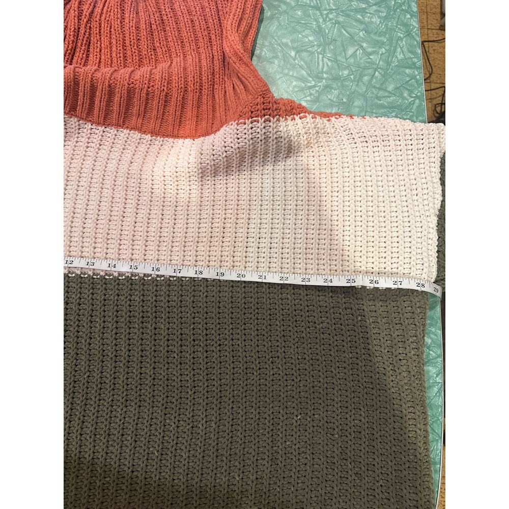 Easel Chunky Color Block Fall Sweater - image 6